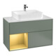 V&B Waschtischunterschrank Wandbeleuchtung Finion 100, Pl wh. m, Reg li gol m, Oli. m Lac-1