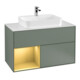 V&B Waschtischunterschrank Wandbeleuchtung Finion 100, Pl wh. m, Reg li gol m, Oli. m Lac-1