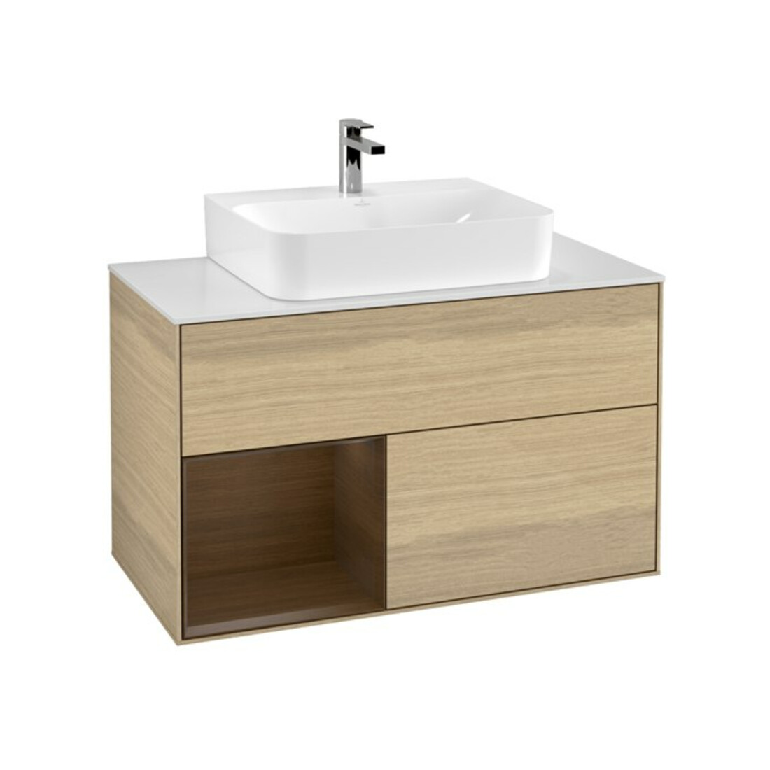 V&B Waschtischunterschrank Wandbeleuchtung Finion 100, Pl wh. m, Reg li wal ven, Oa ven