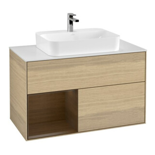 V&B Waschtischunterschrank Wandbeleuchtung Finion 100, Pl wh. m, Reg li wal ven, Oa ven