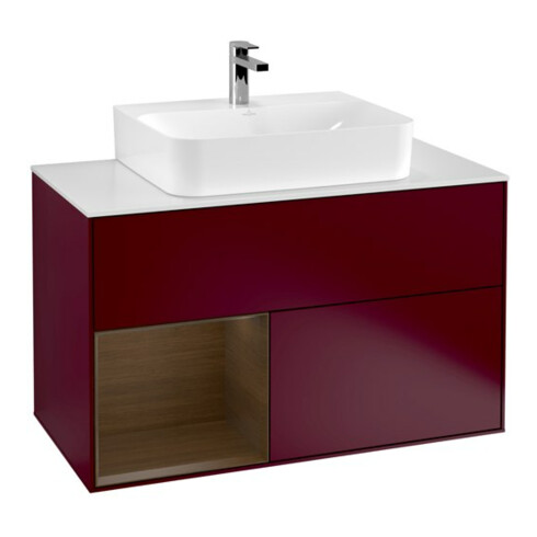V&B Waschtischunterschrank Wandbeleuchtung Finion 100, Pl wh. m, Reg li wal ven, Peo m