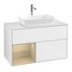 V&B Waschtischunterschrank Wandbeleuchtung Finion 100, Pl wh. m, Reg Oa ven, glo wh. Lac-1