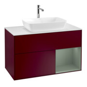 V&B Waschtischunterschrank Wandbeleuchtung Finion 100, Pl wh. m, Reg Oli. m Lac, Peo m