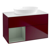 V&B Waschtischunterschrank Wandbeleuchtung Finion 100, Pl wh. m, Reg Oli. m Lac, Peo m