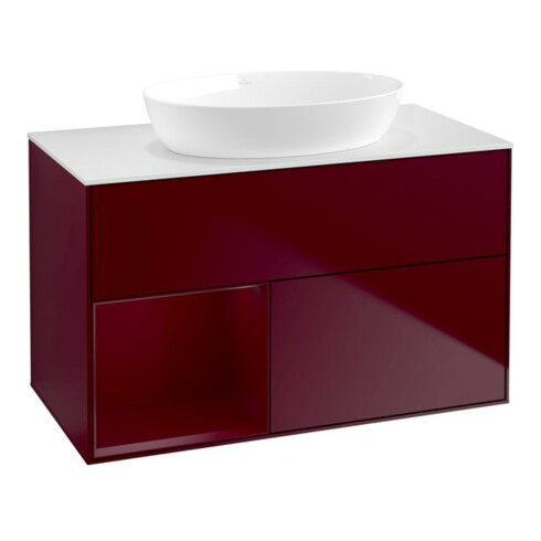 V&B Waschtischunterschrank Wandbeleuchtung Finion 100, Pl wh. m, Reg Peo m Lac, Peo m