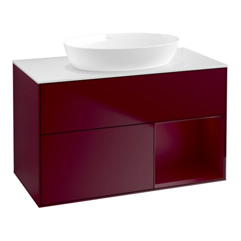 V&B Waschtischunterschrank Wandbeleuchtung Finion 100, Pl wh. m, Reg Peo m Lac, Peo m