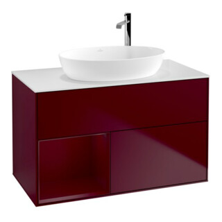 V&B Waschtischunterschrank Wandbeleuchtung Finion 100, Pl wh. m, Reg Peo m Lac, Peo m
