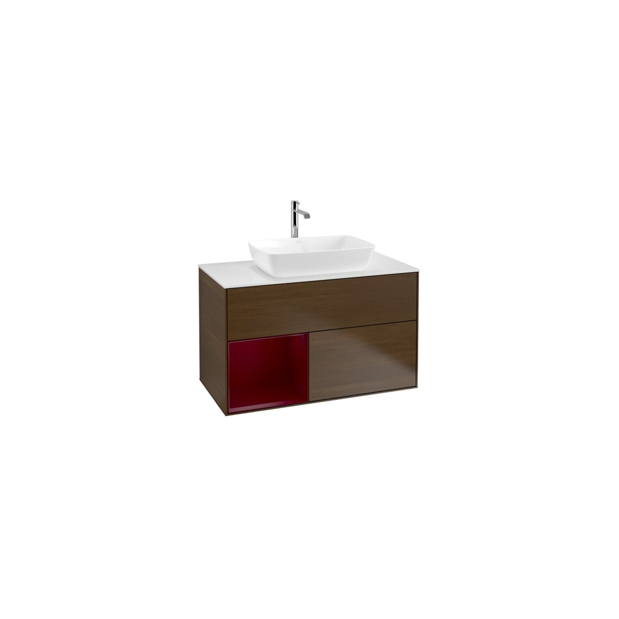 V&B Waschtischunterschrank Wandbeleuchtung Finion 100, Pl wh. m, Reg Peo m Lac, wal ven ; Villeroy & Boch