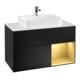 V&B Waschtischunterschrank Wandbeleuchtung Finion 100, Pl wh. m, Reg re gol m, bla m Lac-1