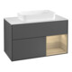 V&B Waschtischunterschrank Wandbeleuchtung Finion 100, Pl wh. m, Reg re Oa ven, Anthrac. m-1