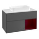 V&B Waschtischunterschrank Wandbeleuchtung Finion 100, Pl wh. m, Reg re Peo, Anthrac. m-1
