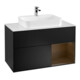 V&B Waschtischunterschrank Wandbeleuchtung Finion 100, Pl wh. m, Reg re wal ven, bla m Lac-1