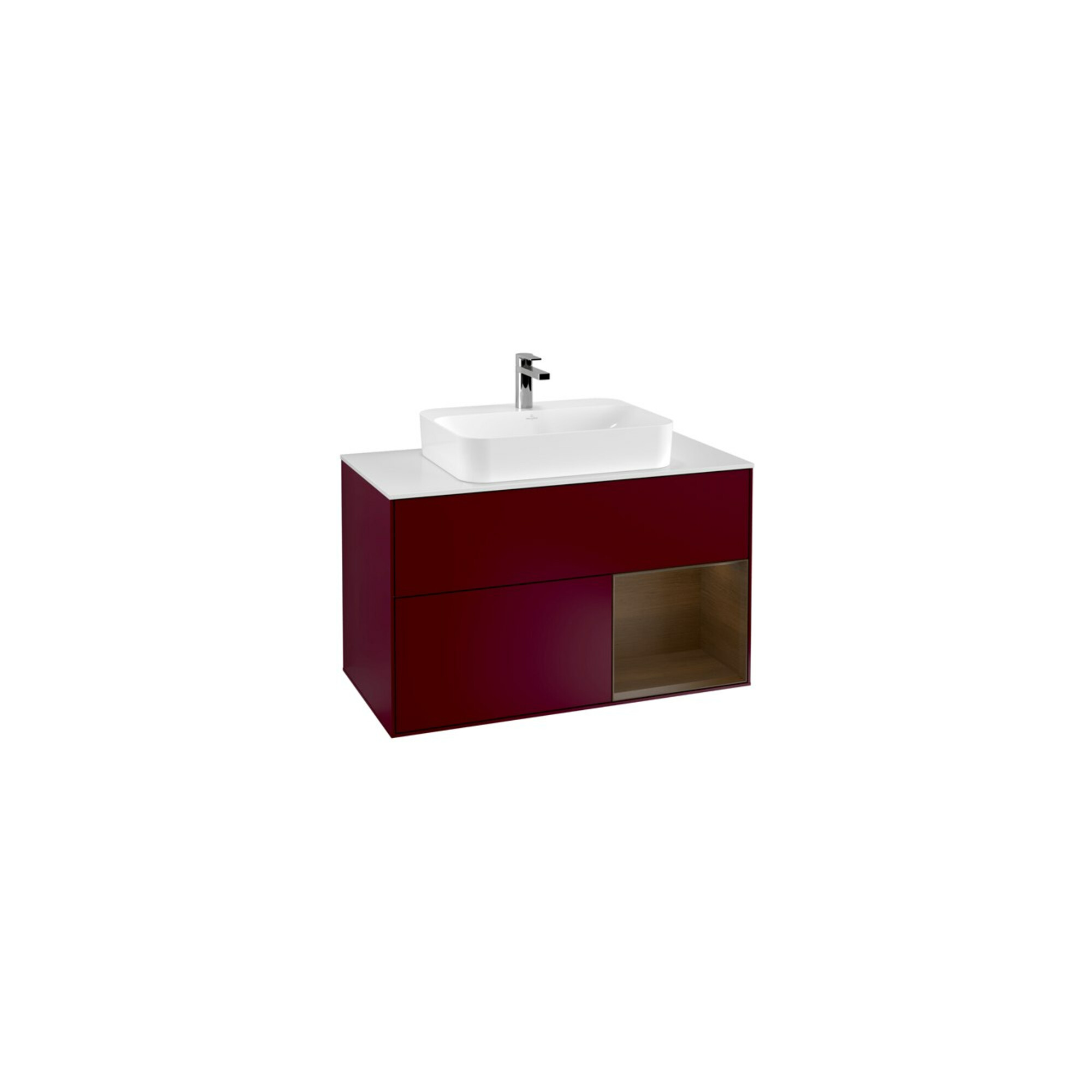 V&B Waschtischunterschrank Wandbeleuchtung Finion 100, Pl wh. m, Reg re wal ven, Peo m ; Villeroy & Boch