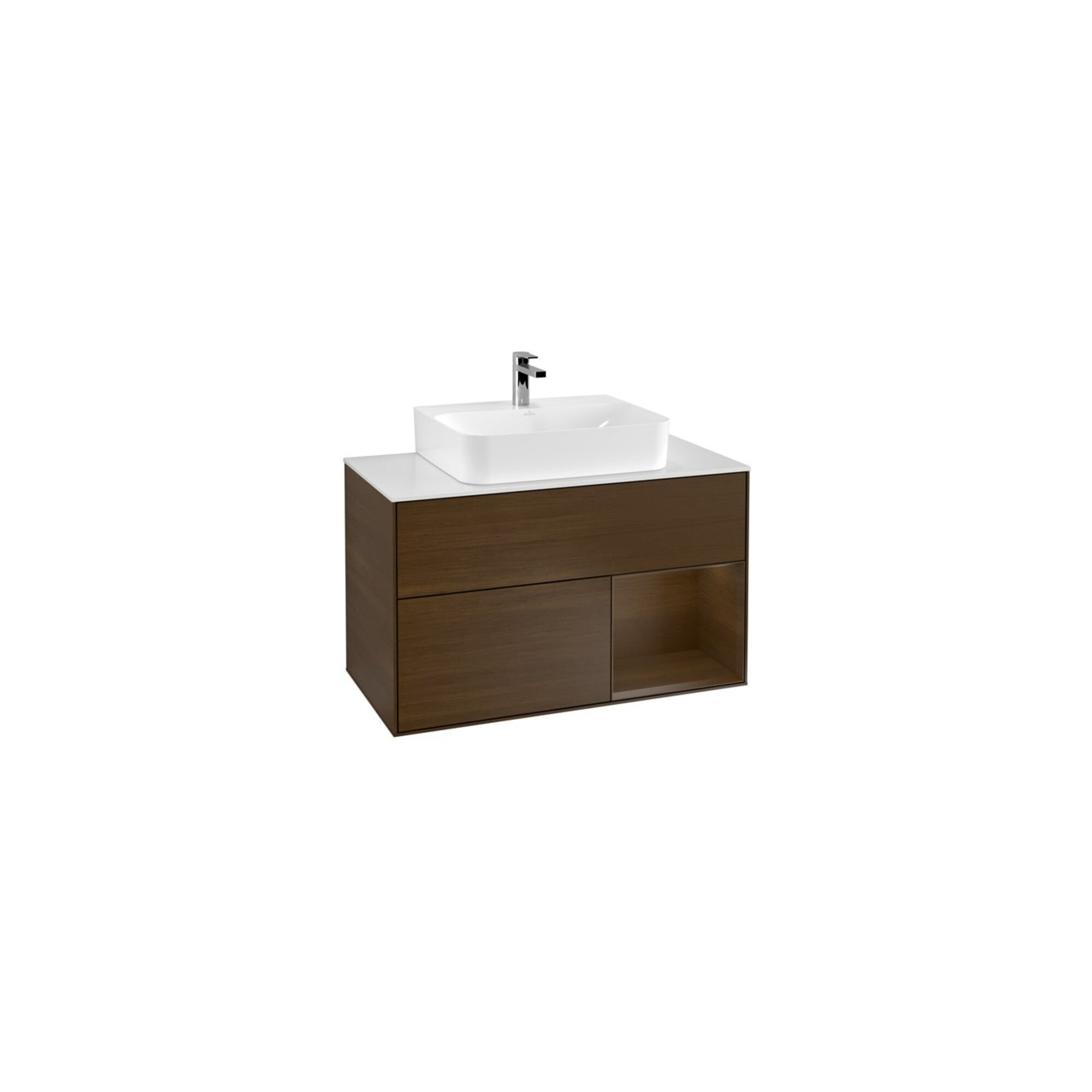 V&B Waschtischunterschrank Wandbeleuchtung Finion 100, Pl wh. m, Reg re wal ven, wal ven ; Villeroy & Boch