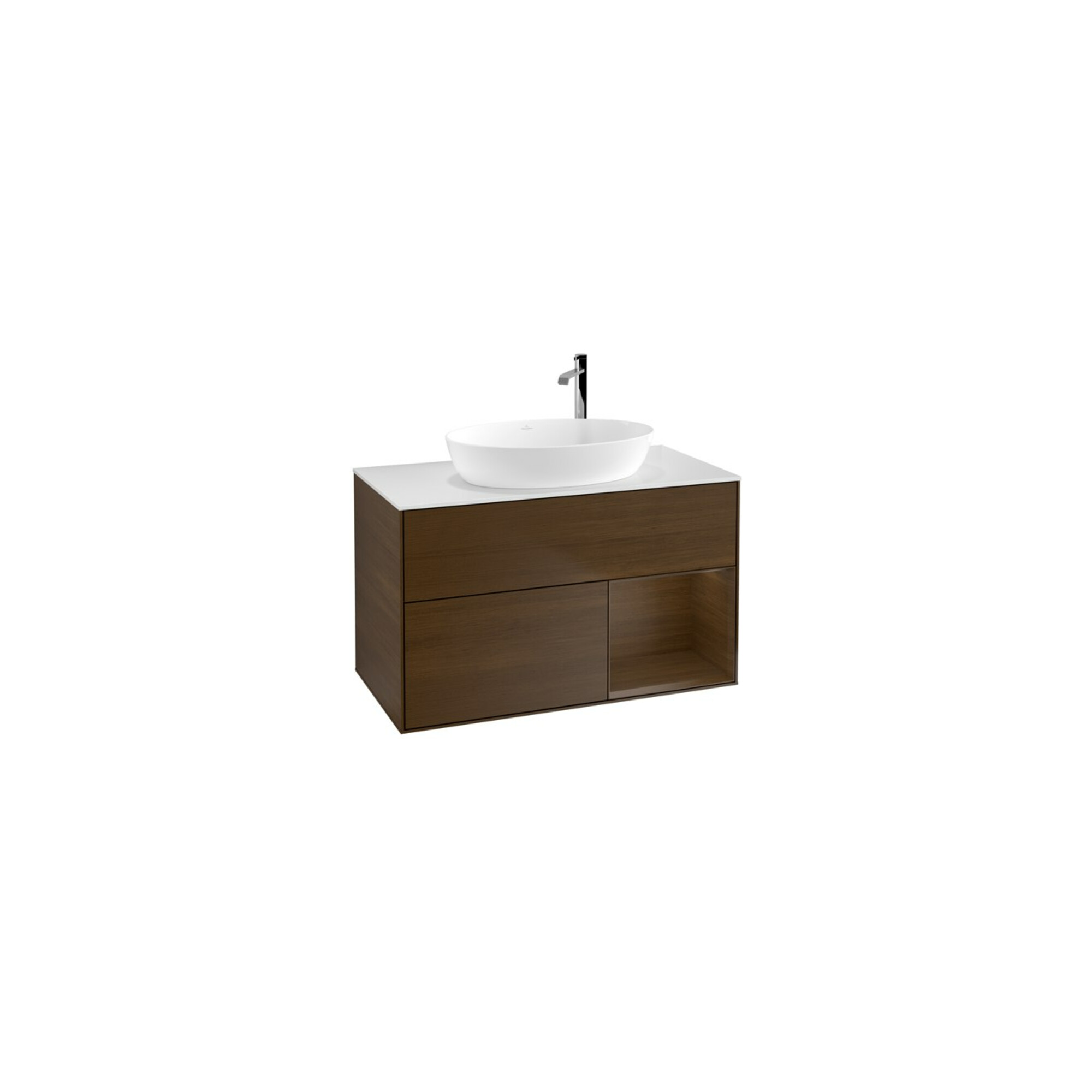 V&B Waschtischunterschrank Wandbeleuchtung Finion 100, Pl wh. m, Reg wal ven, wal ven ; Villeroy & Boch