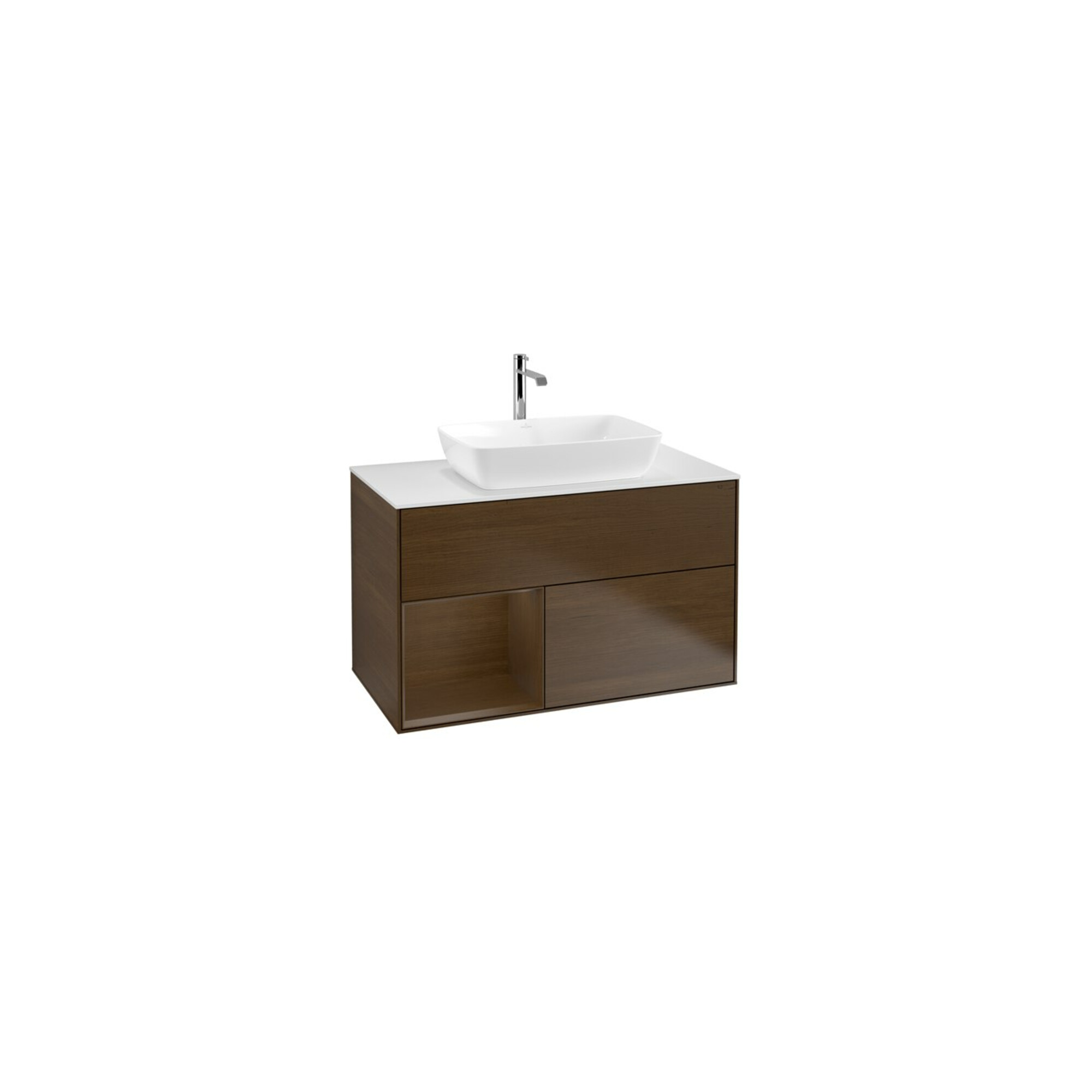 V&B Waschtischunterschrank Wandbeleuchtung Finion 100, Pl wh. m, Reg wal ven, wal ven ; Villeroy & Boch