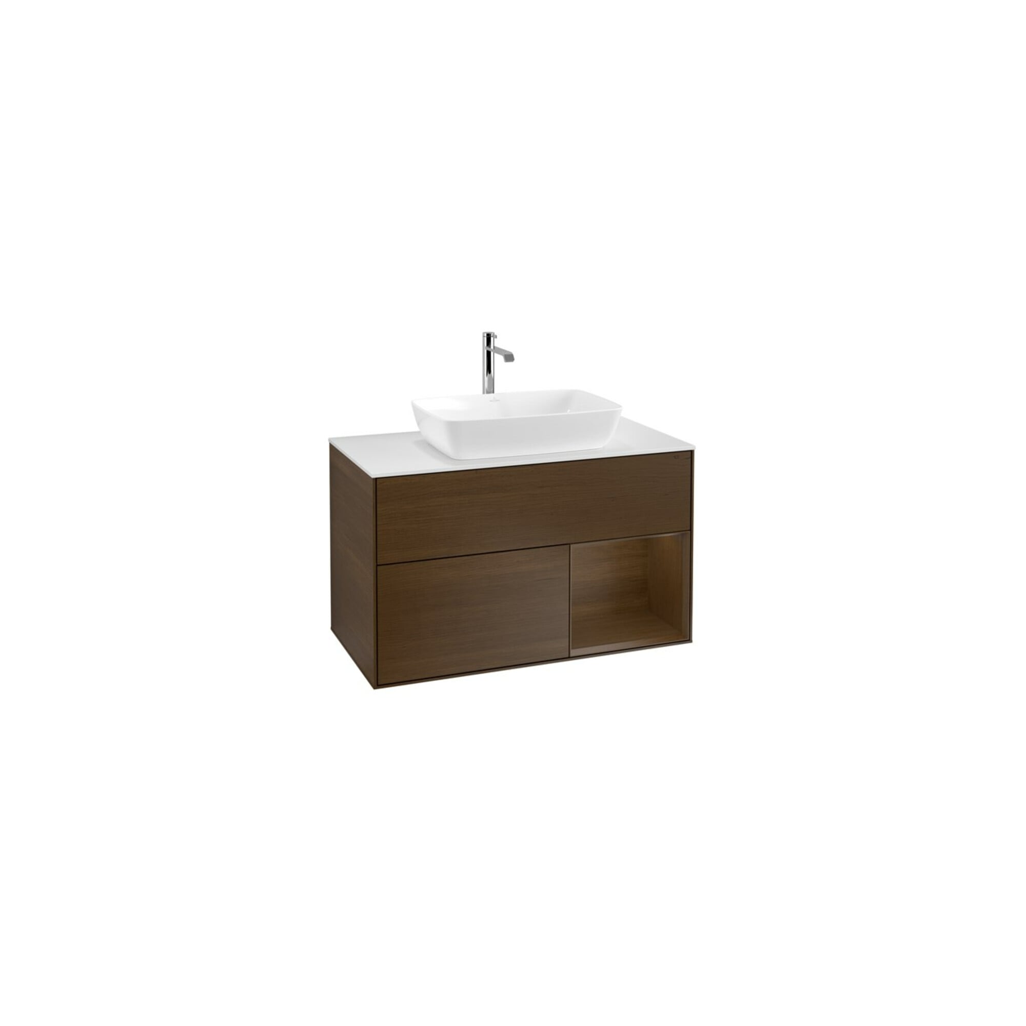 V&B Waschtischunterschrank Wandbeleuchtung Finion 100, Pl wh. m, Reg wal ven, wal ven ; Villeroy & Boch