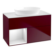 V&B Waschtischunterschrank Wandbeleuchtung Finion 100, Pl wh. m, Reg wh. m Lac, Peo m