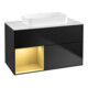 V&B Waschtischunterschrank Wandbeleuchtung Finion 100x60,3 cm, Reg li gol m, bla m lacquer-1