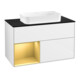 V&B Waschtischunterschrank Wandbeleuchtung Finion 100x60,3 cm, Reg li gol m, glo wh. Lac-1