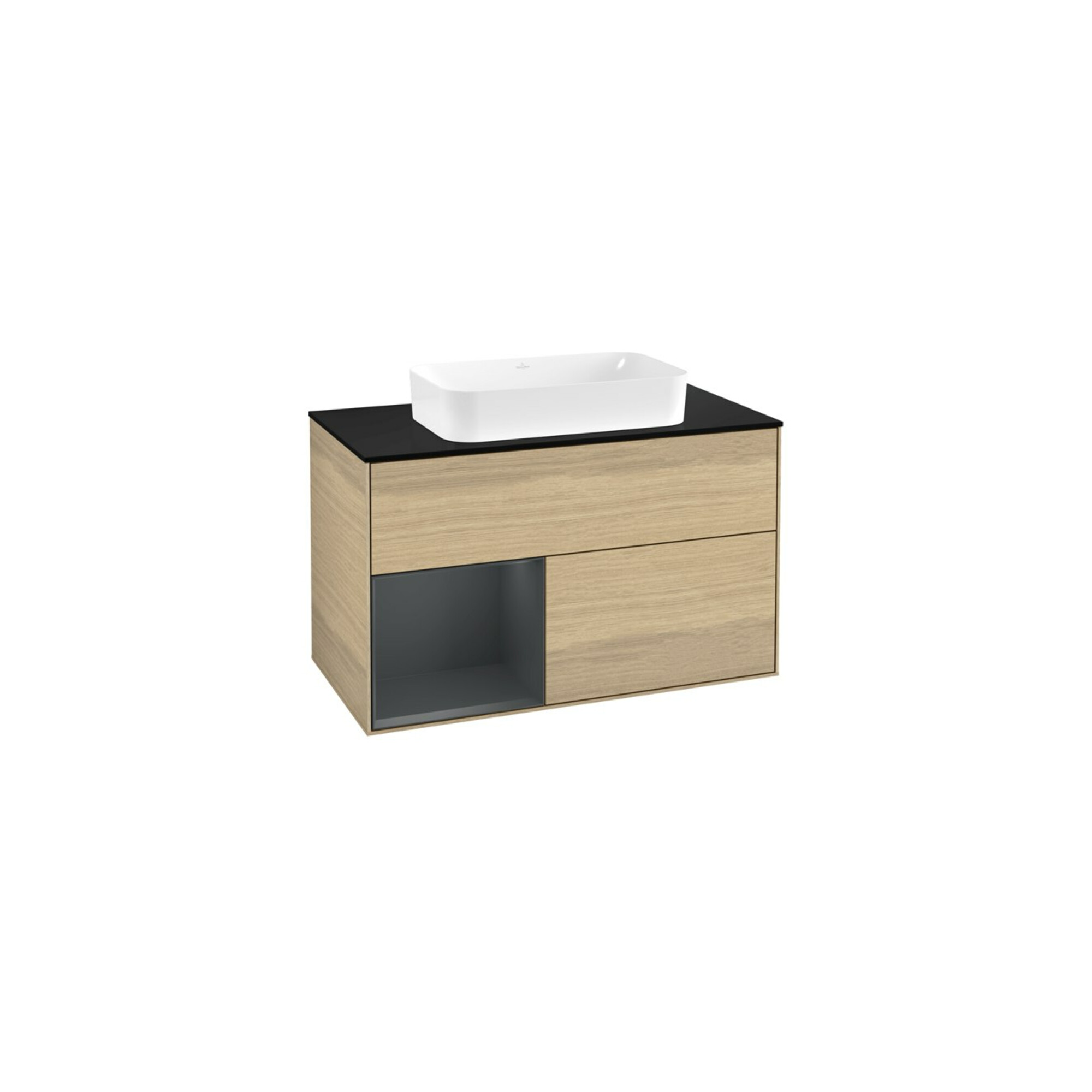V&B Waschtischunterschrank Wandbeleuchtung Finion 100x60,3 cm, Reg li md bl. m Lac, Oa ven ; Villeroy & Boch