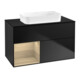 V&B Waschtischunterschrank Wandbeleuchtung Finion 100x60,3 cm, Reg li Oa ven, bla m Lac-1