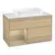 V&B Waschtischunterschrank Wandbeleuchtung Finion 100x60,3 cm, Reg li Oa ven, Oak Veneer-1