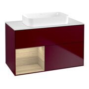 V&B Waschtischunterschrank Wandbeleuchtung Finion 100x60,3 cm, Reg li Oa ven, Peony Matt