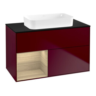 V&B Waschtischunterschrank Wandbeleuchtung Finion 100x60,3 cm, Reg li Oa ven, Peony Matt