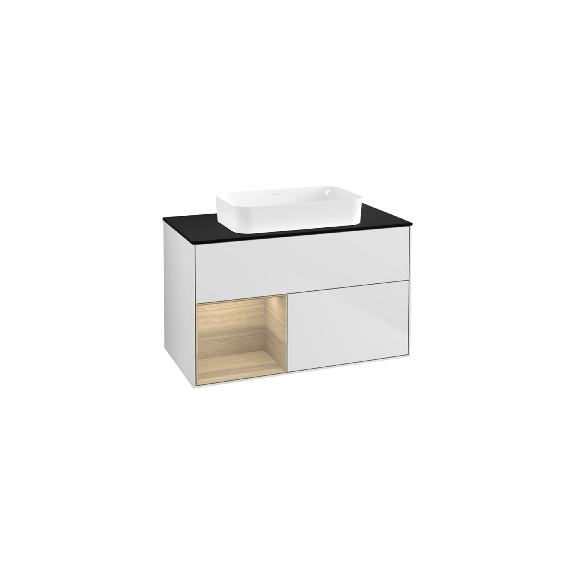 V&B Waschtischunterschrank Wandbeleuchtung Finion 100x60,3 cm, Reg li Oa ven, wh. m Lac ; Villeroy & Boch
