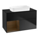V&B Waschtischunterschrank Wandbeleuchtung Finion 100x60,3 cm, Reg li wal ven, bla m Lac-1