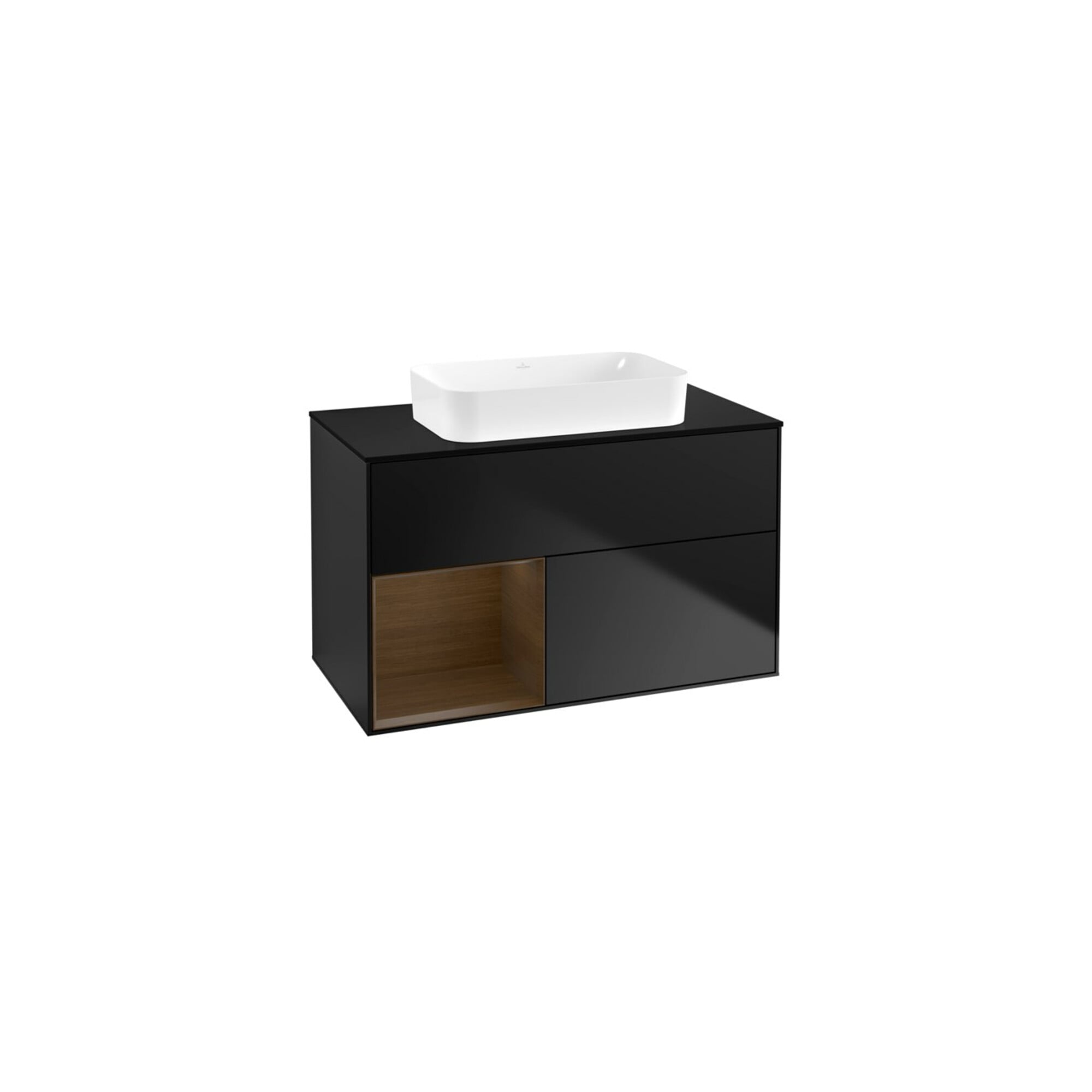 V&B Waschtischunterschrank Wandbeleuchtung Finion 100x60,3 cm, Reg li wal ven, bla m Lac ; Villeroy & Boch