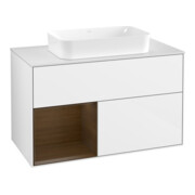 V&B Waschtischunterschrank Wandbeleuchtung Finion 100x60,3 cm, Reg li wal ven, glo wh. Lac