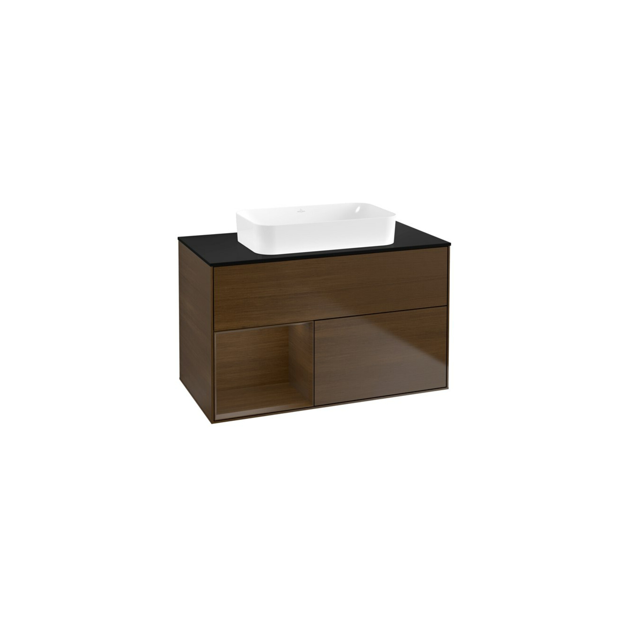 V&B Waschtischunterschrank Wandbeleuchtung Finion 100x60,3 cm, Reg li wal ven, wal veneer ; Villeroy & Boch