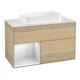 V&B Waschtischunterschrank Wandbeleuchtung Finion 100x60,3 cm, Reg li wh. m Lac, Oa Veneer-1