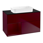 V&B Waschtischunterschrank Wandbeleuchtung Finion 100x60,3 cm, Reg links Peony, Peony Matt