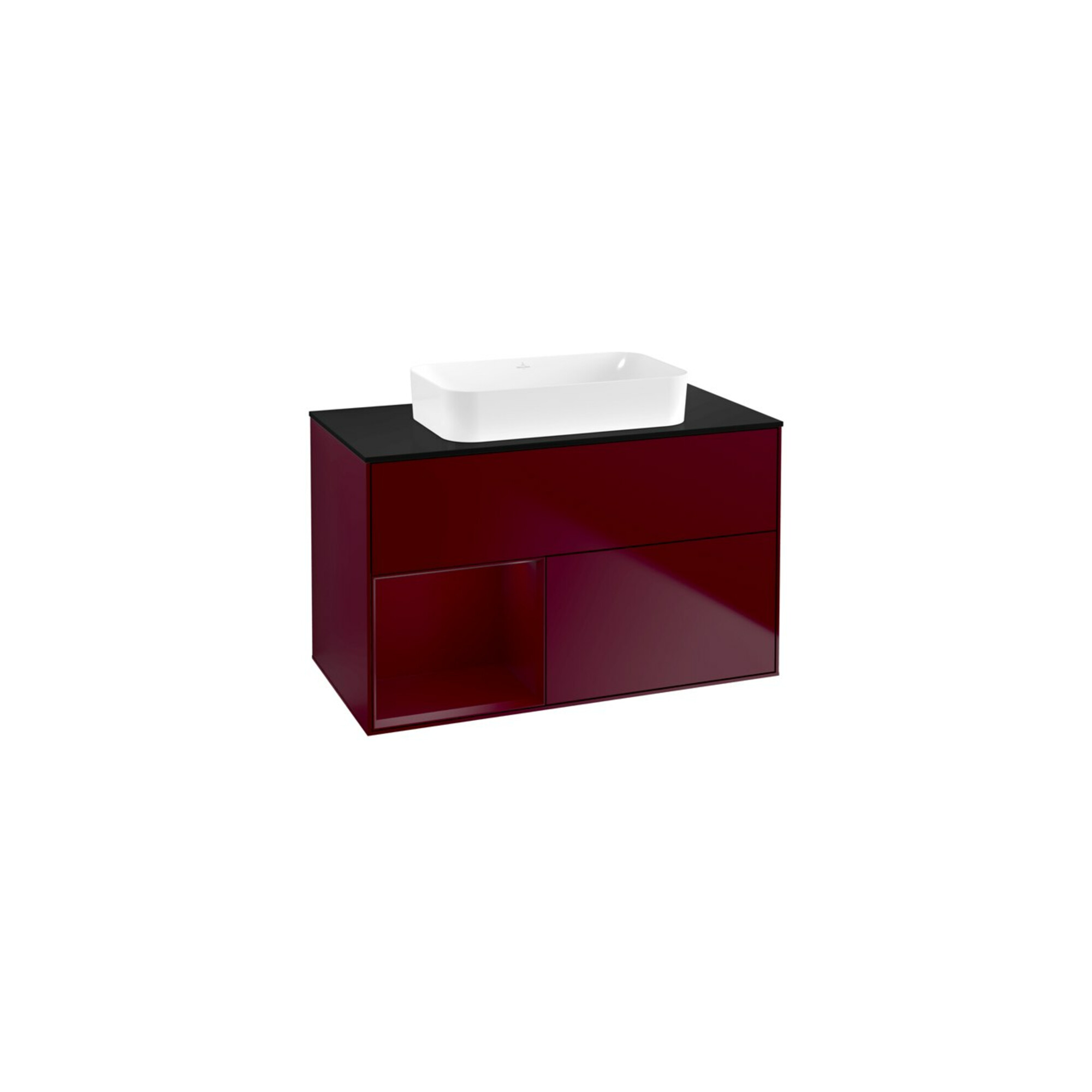 V&B Waschtischunterschrank Wandbeleuchtung Finion 100x60,3 cm, Reg links Peony, Peony Matt ; Villeroy & Boch