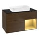 V&B Waschtischunterschrank Wandbeleuchtung Finion 100x60,3 cm, Reg re gol m, Walnut veneer-1