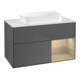 V&B Waschtischunterschrank Wandbeleuchtung Finion 100x60,3 cm, Reg re Oa ven, Anthrac. m-1