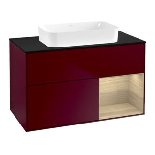 V&B Waschtischunterschrank Wandbeleuchtung Finion 100x60,3 cm, Reg re Oa ven, Peony Matt