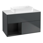 V&B Waschtischunterschrank Wandbeleuchtung Finion 100x60,3 cm, Rg l b m Lac, md bl. m Lac