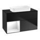 V&B Waschtischunterschrank Wandbeleuchtung Finion 100x60,3 cm, Rg l glo wh. Lac, bla m Lac