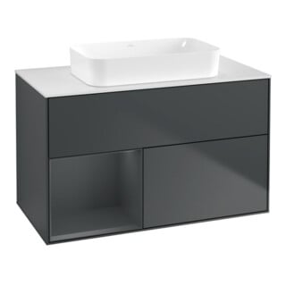 V&B Waschtischunterschrank Wandbeleuchtung Finion 100x60,3 cm, Rg l md b m La, md b m Lac