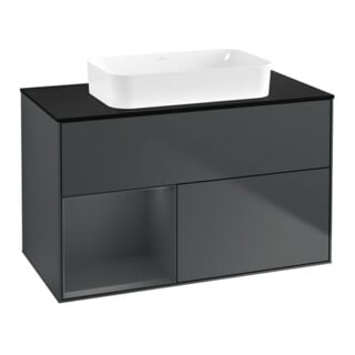 V&B Waschtischunterschrank Wandbeleuchtung Finion 100x60,3 cm, Rg l md b m La, md b m Lac