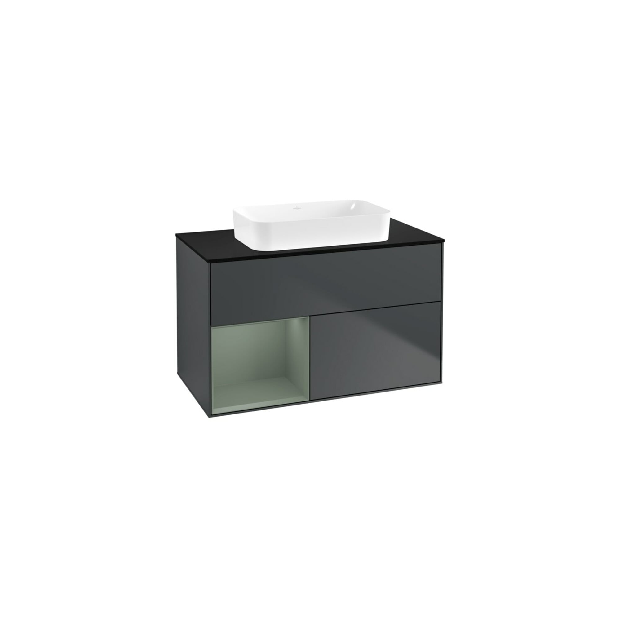 V&B Waschtischunterschrank Wandbeleuchtung Finion 100x60,3 cm, Rg l Ol m Lac, md bl. m Lac ; Villeroy & Boch