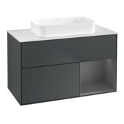 V&B Waschtischunterschrank Wandbeleuchtung Finion 100x60,3 cm, Rg r A m, md bl. m Lac