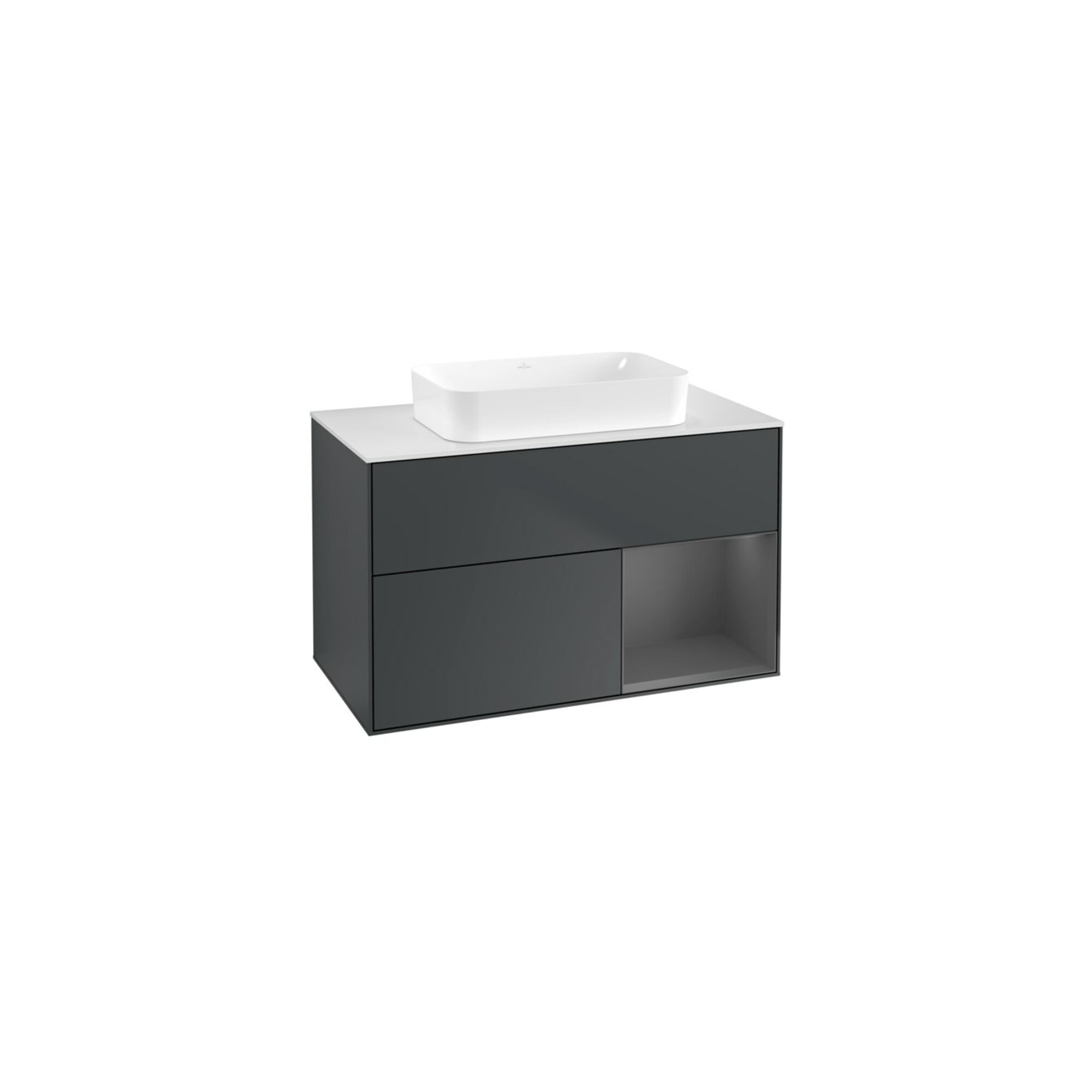 V&B Waschtischunterschrank Wandbeleuchtung Finion 100x60,3 cm, Rg r A m, md bl. m Lac ; Villeroy & Boch