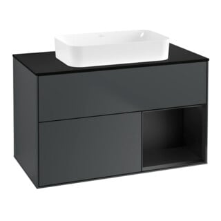 V&B Waschtischunterschrank Wandbeleuchtung Finion 100x60,3 cm, Rg r b m Lac, md bl. m Lac