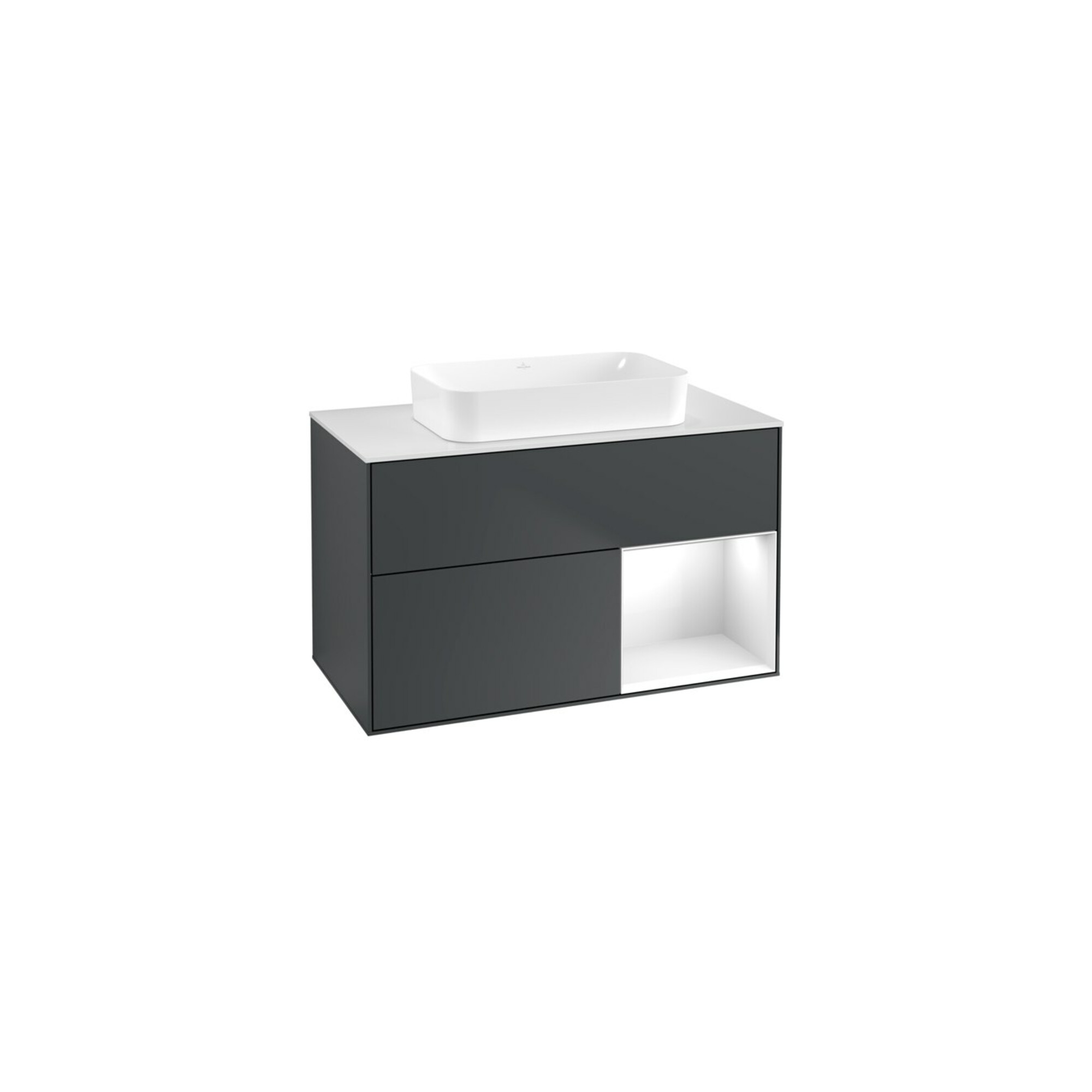 V&B Waschtischunterschrank Wandbeleuchtung Finion 100x60,3 cm, Rg r g w Lac, md bl. m Lac ; Villeroy & Boch