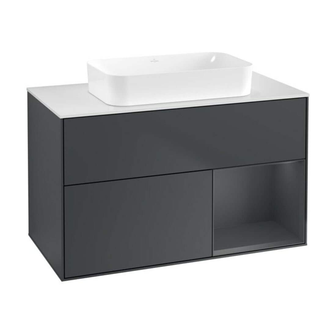 V&B Waschtischunterschrank Wandbeleuchtung Finion 100x60,3 cm, Rg r md b m La, md b m Lac